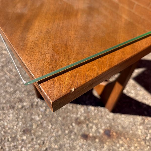 Broyhill Brasilia Mid-Century Modern Walnut Square Side Table