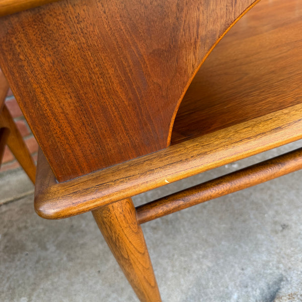 Pair of Vintage Lane "Acclaim" Series Walnut Two-Tier Step End Tables