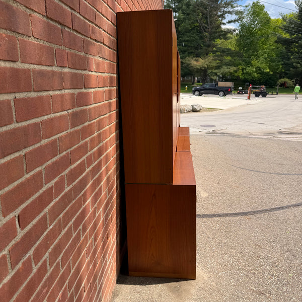 Rare Three-Bay Teak Wall Unit by Hans J. Wegner for Ry Møbler, Denmark
