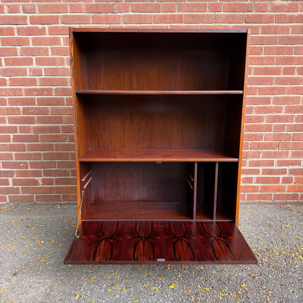 1960s Erik Brouer for Brouer Møbelfabrik Danish Rosewood Secretary Bookcase