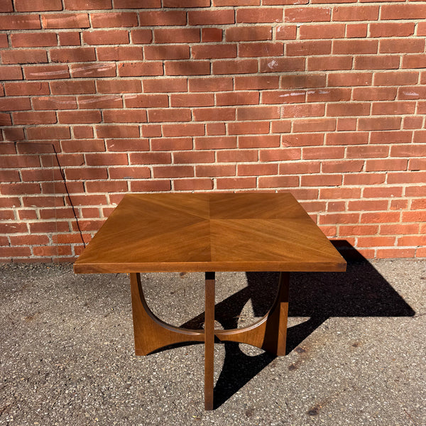 Broyhill Brasilia Mid-Century Modern Walnut Square Side Table
