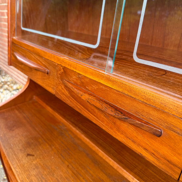 1960s Danish Modern Teak Secretary Desk Hutch by Sejling Skabe N.P. Nielsen