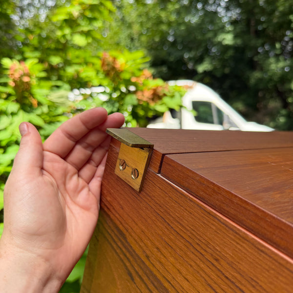Vintage Danish Modern Teak Wall-Mounted Hanging Vanity Cabinet