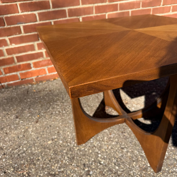 Broyhill Brasilia Mid-Century Modern Walnut Square Side Table