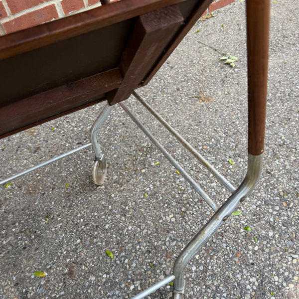 Mid-Century Modern Salton Hotable Automatic Food Warmer and Rolling Bar Cart