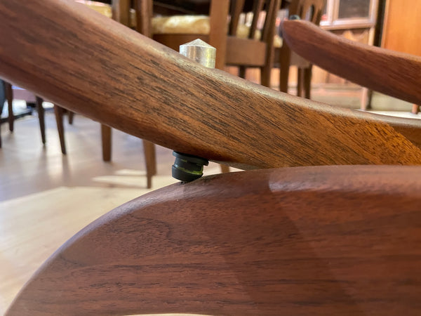 Forest Wilson Sculptural Walnut and Glass Coffee Table
