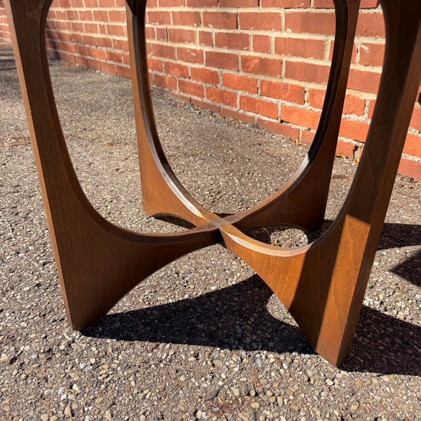 Broyhill Brasilia Mid-Century Modern Walnut Square Side Table