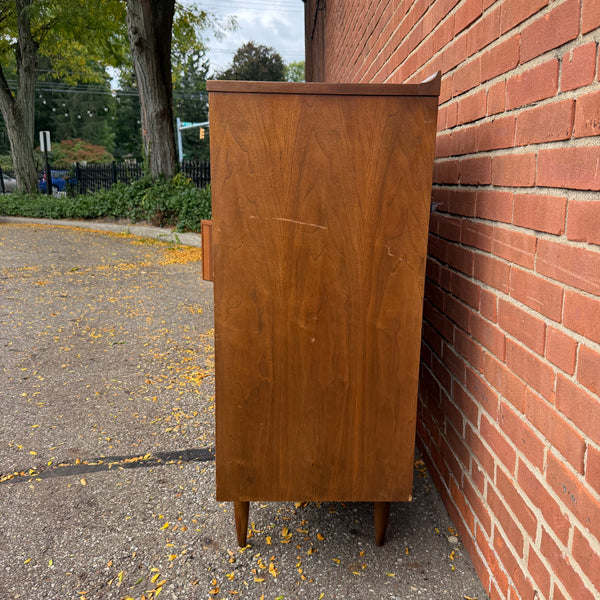 Broyhill Premier Sculptra Magna Walnut Mid-Century Modern Gentleman’s Chest