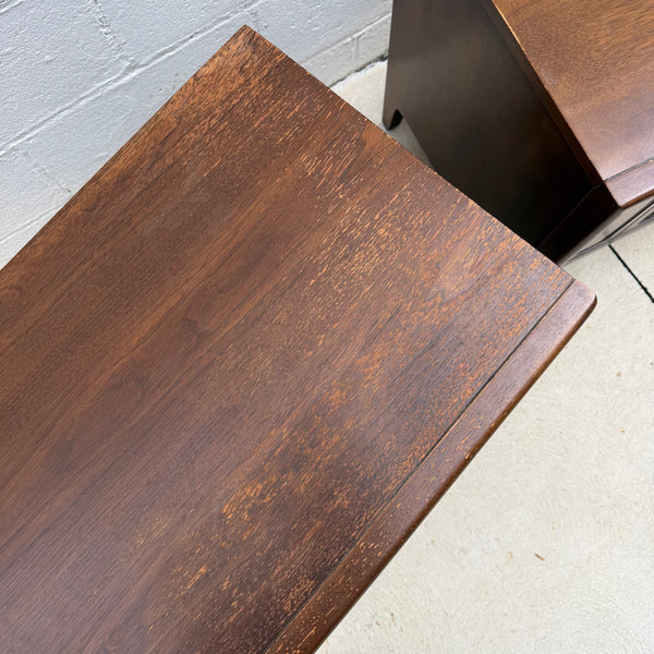 Pair of Broyhill “Emphasis” Walnut End Tables Nightstands