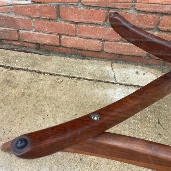 Forest Wilson Sculptural Walnut and Glass Coffee Table