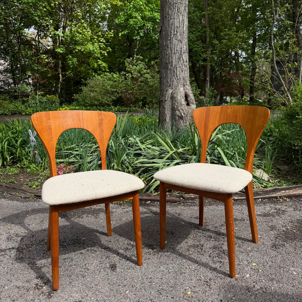 Danish Modern Teak Dining Set with 6 Dining Chairs by Niels Koefoed for Koefoeds Hornslet