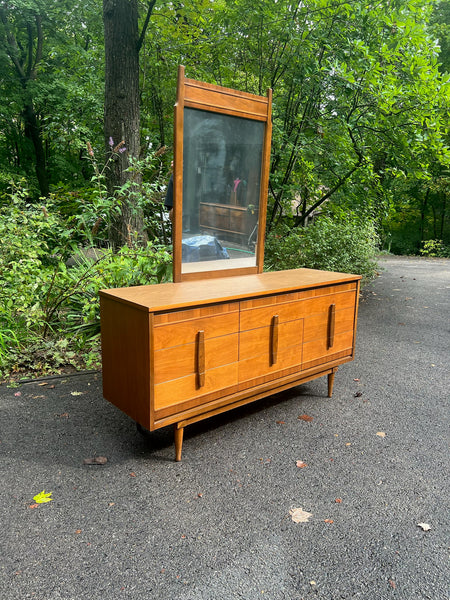 Vintage MCM Dresser and Mirror