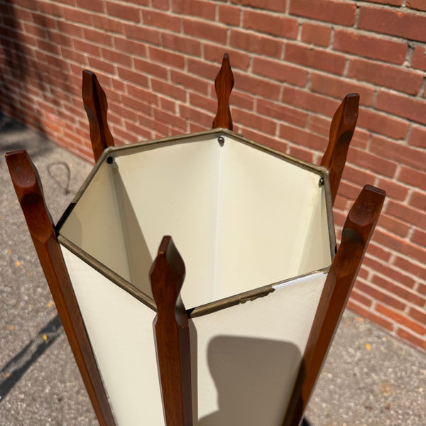 Modeline of California Walnut Floor Lamp with Parchment Shade | Mid-Century Modern