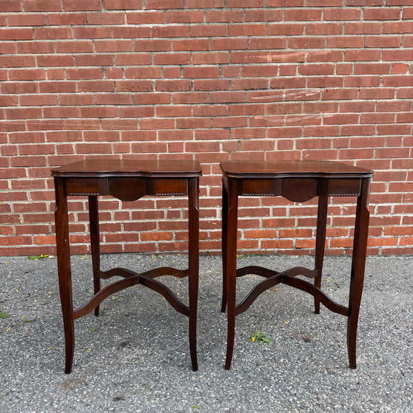Pair of Edwardian Style Mahogany Ocassional Side Tables