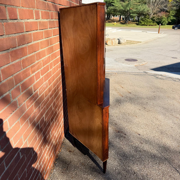 Carlo Jensen Style Danish Modern Rosewood Corner Cabinet