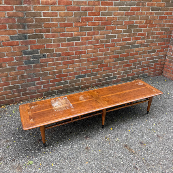 André Bus for Lane Acclaim Extra Long Walnut Surfboard Coffee Table