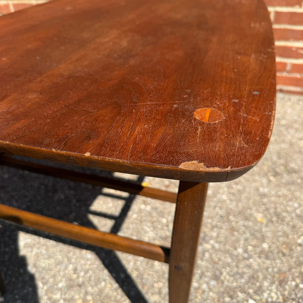 Lane Accent Walnut Mid Century Modern End Table with Magazine Rack