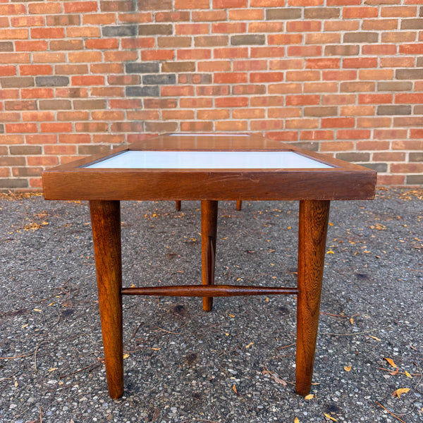 Merton Gershun for American of Martinsville Accord Walnut & White Laminate Coffee Table