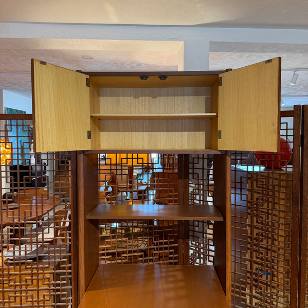 Mid-Century Modern Yugoslavian Teak Desk with Bookshelf