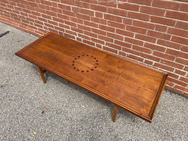 Drexel Declaration Walnut & Rosewood Coffee Table by Kipp Stewart & Stewart MacDougall 1960s