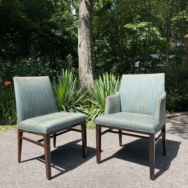 Edward Wormley for Dunbar Rosewood Dining Set with Eight Chairs and Three Leaves