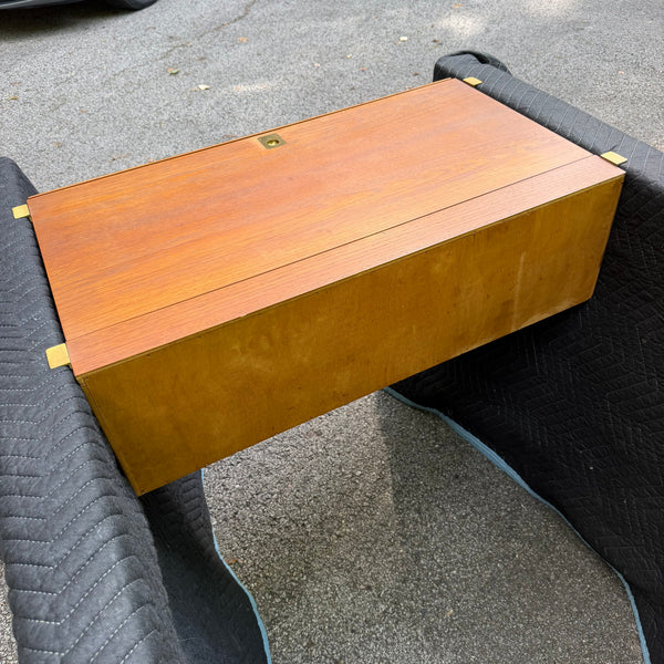 Vintage Danish Modern Teak Wall-Mounted Hanging Vanity Cabinet