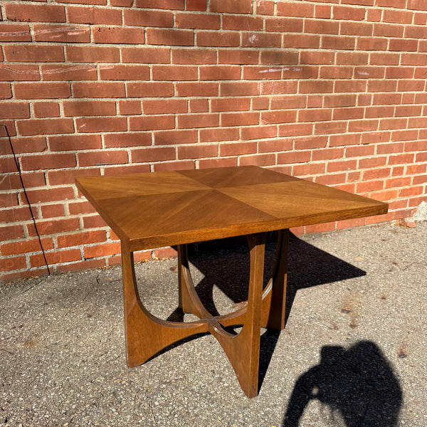 Broyhill Brasilia Mid-Century Modern Walnut Square Side Table