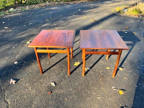 Pair of Rosewood Lamp / Side Tables