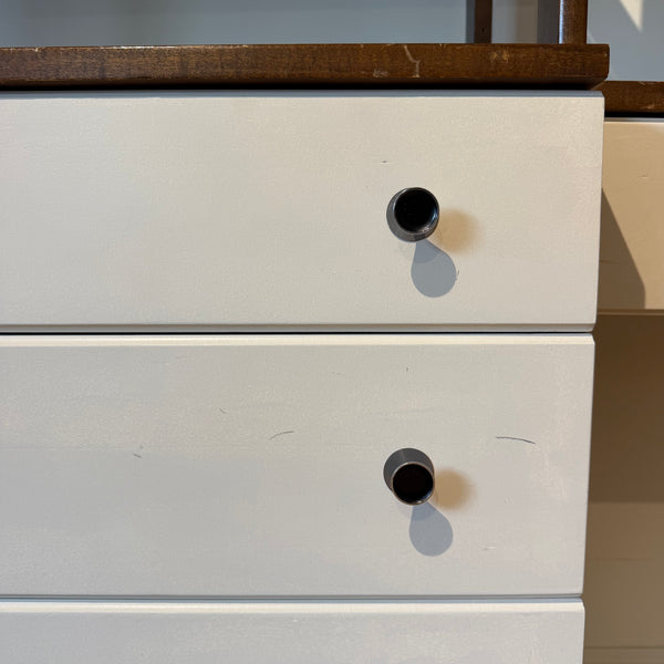 Vintage Mid-Century Modern Modular Freestanding Wall Unit with Desk & Drawers