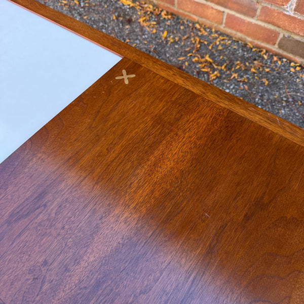 Merton Gershun for American of Martinsville Accord Walnut & White Laminate Coffee Table