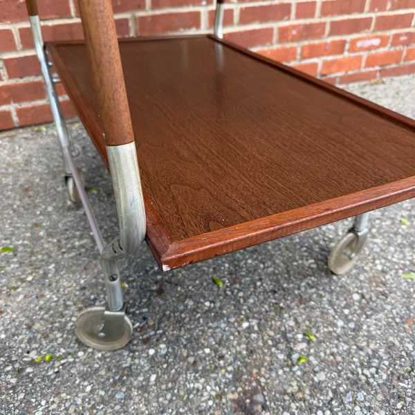 Mid-Century Modern Salton Hotable Automatic Food Warmer and Rolling Bar Cart