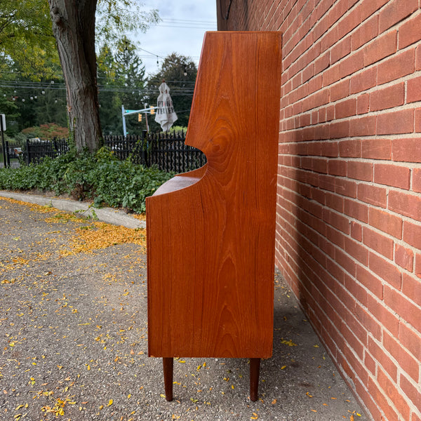 1960s Danish Modern Teak Secretary Desk Hutch by Sejling Skabe N.P. Nielsen