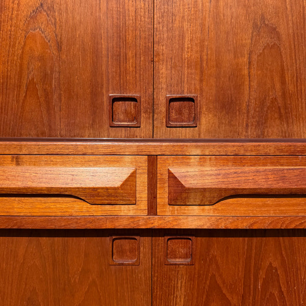 1960s Johannes Andersen Danish Modern Teak Highboard Cabinet