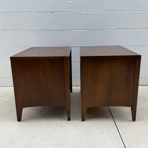 Pair of Broyhill “Emphasis” Walnut End Tables Nightstands