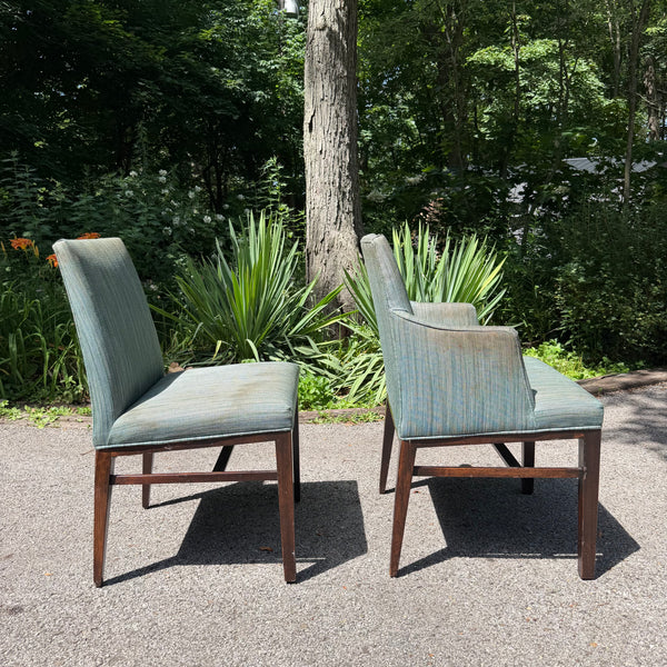 Edward Wormley for Dunbar Rosewood Dining Set with Eight Chairs and Three Leaves
