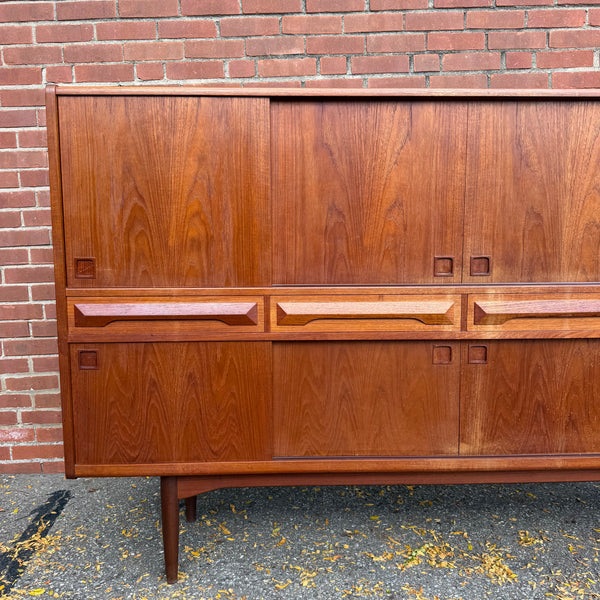 1960s Johannes Andersen Danish Modern Teak Highboard Cabinet