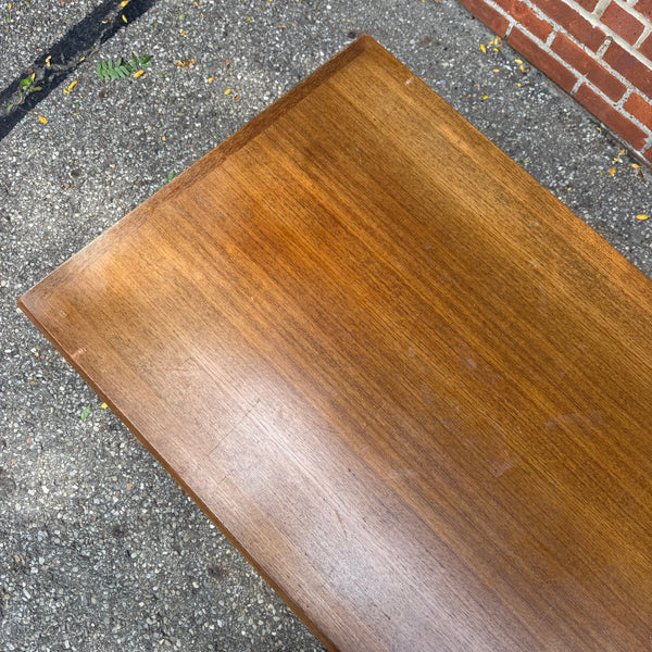 Johannes Andersen Teak Danish Modern Coffee Table with Pull-Out Laminate Shelf