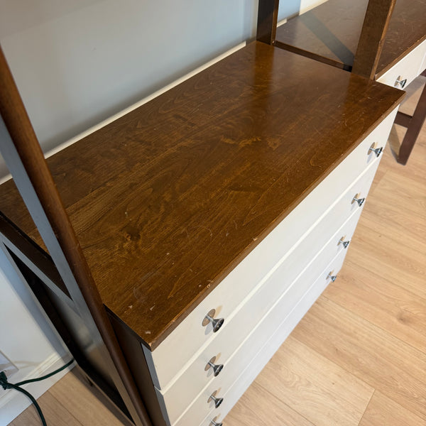 Vintage Mid-Century Modern Modular Freestanding Wall Unit with Desk & Drawers