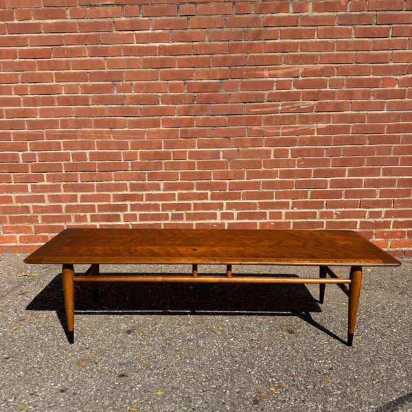 André Bus for Lane Acclaim Walnut Mid-Century Modern Coffee Table