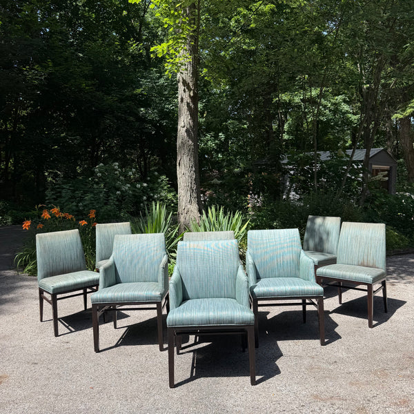 Edward Wormley for Dunbar Rosewood Dining Set with Eight Chairs and Three Leaves