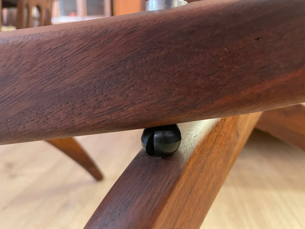Forest Wilson Sculptural Walnut and Glass Coffee Table