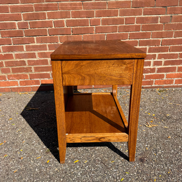 Broyhill Brasilia Mid-Century Modern Walnut & Brass Nightstand - Includes Reconditioning