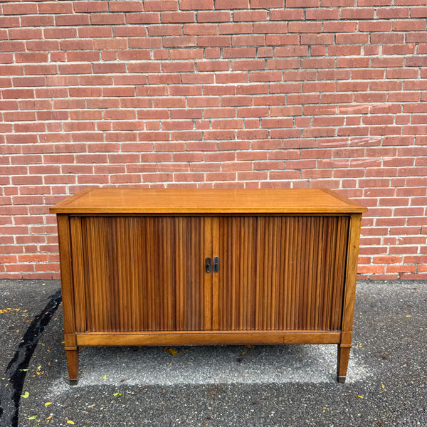 Mid-Century Modern Tambour Door Media Cabinet