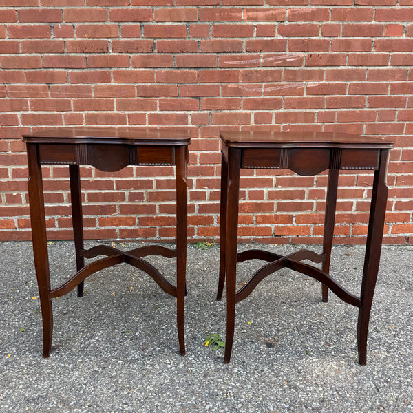 Pair of Edwardian Style Mahogany Ocassional Side Tables