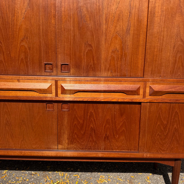 1960s Johannes Andersen Danish Modern Teak Highboard Cabinet