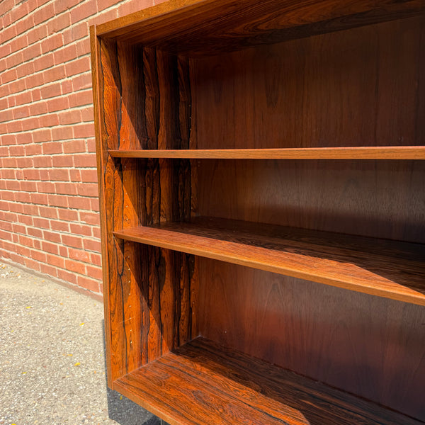 1960s Danish Modern Rosewood Bookcase with Adjustable Shelves