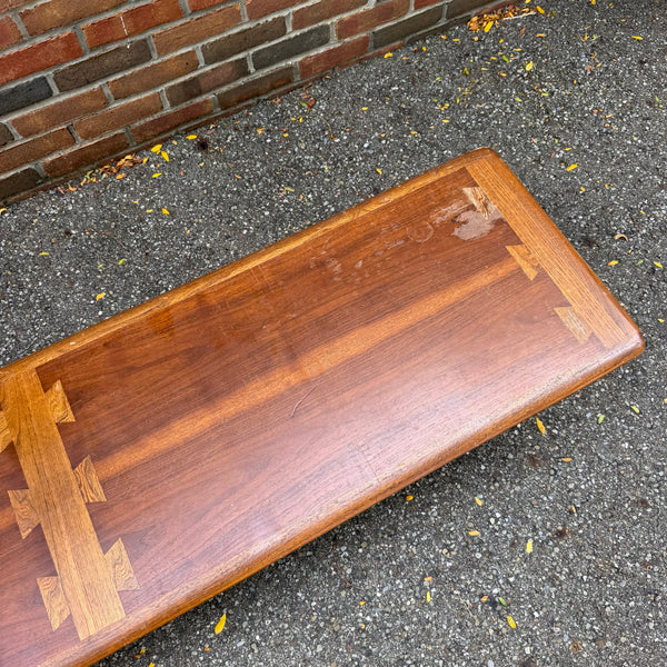 André Bus for Lane Acclaim Extra Long Walnut Surfboard Coffee Table