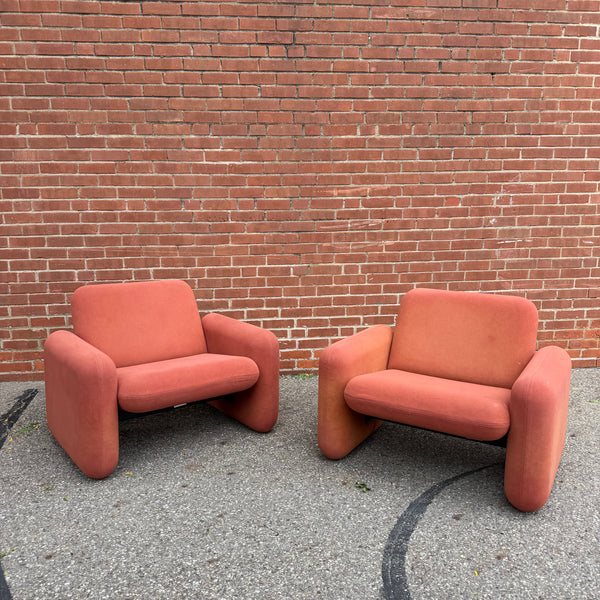 Pair of Herman Miller Wilkes “Chiclet” Lounge Chairs by Ray Wilkes 1970s
