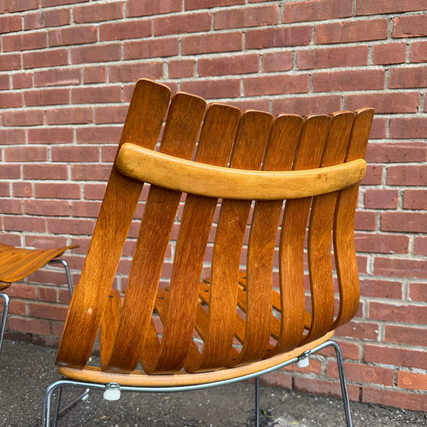 Pair of Hans Brattrud Teak Bentwood “Scandia” Chairs for Hove Mobler