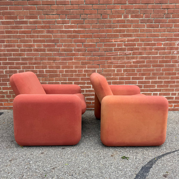 Pair of Herman Miller Wilkes “Chiclet” Lounge Chairs by Ray Wilkes 1970s